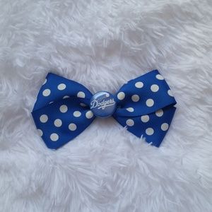 Dodgers Polkadot Hairbow